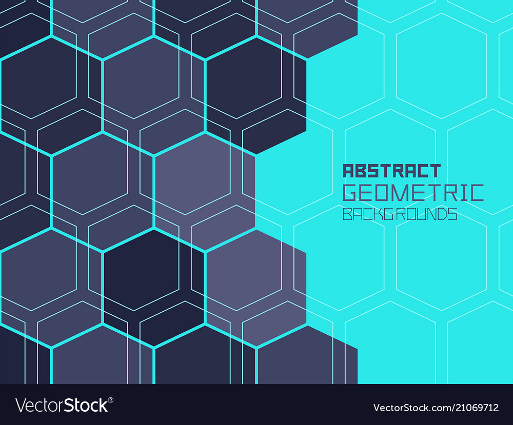 Abstract geometric background with hexagons vector image Abstract geometric background with hexagons