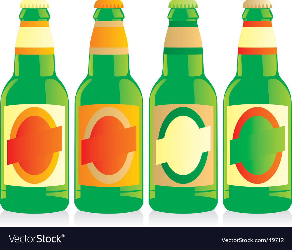 Beer bottles set