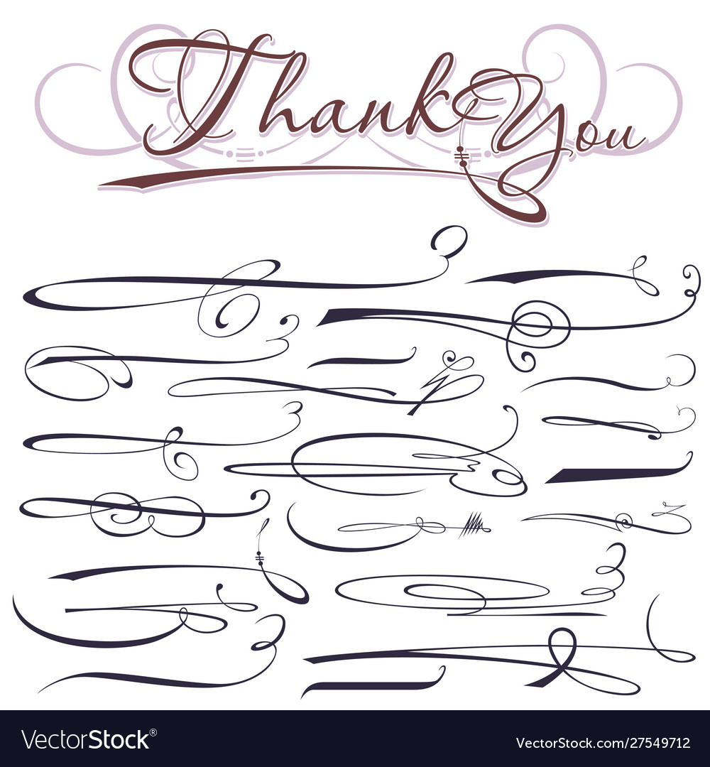 Calligraphic Elements - Vintage Style