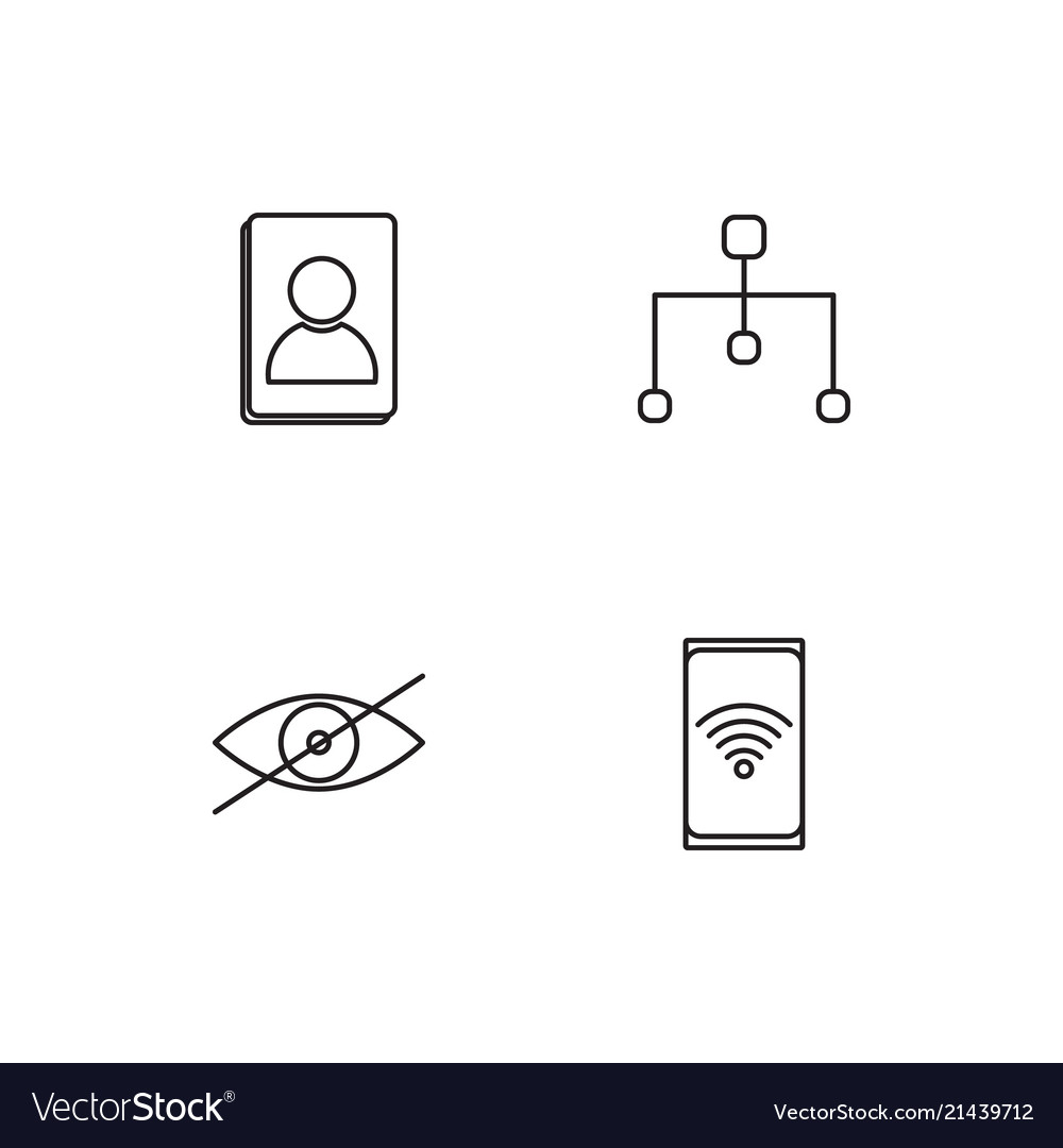 Communication linear icons set simple outline