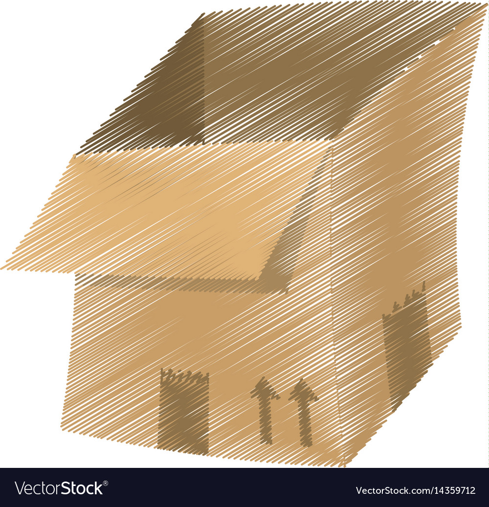Drawing open delivery box design