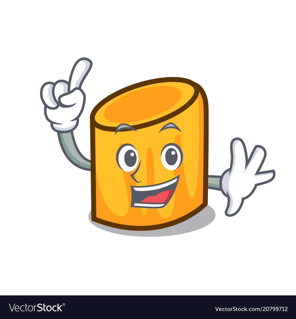 Finger rigatoni mascot cartoon style