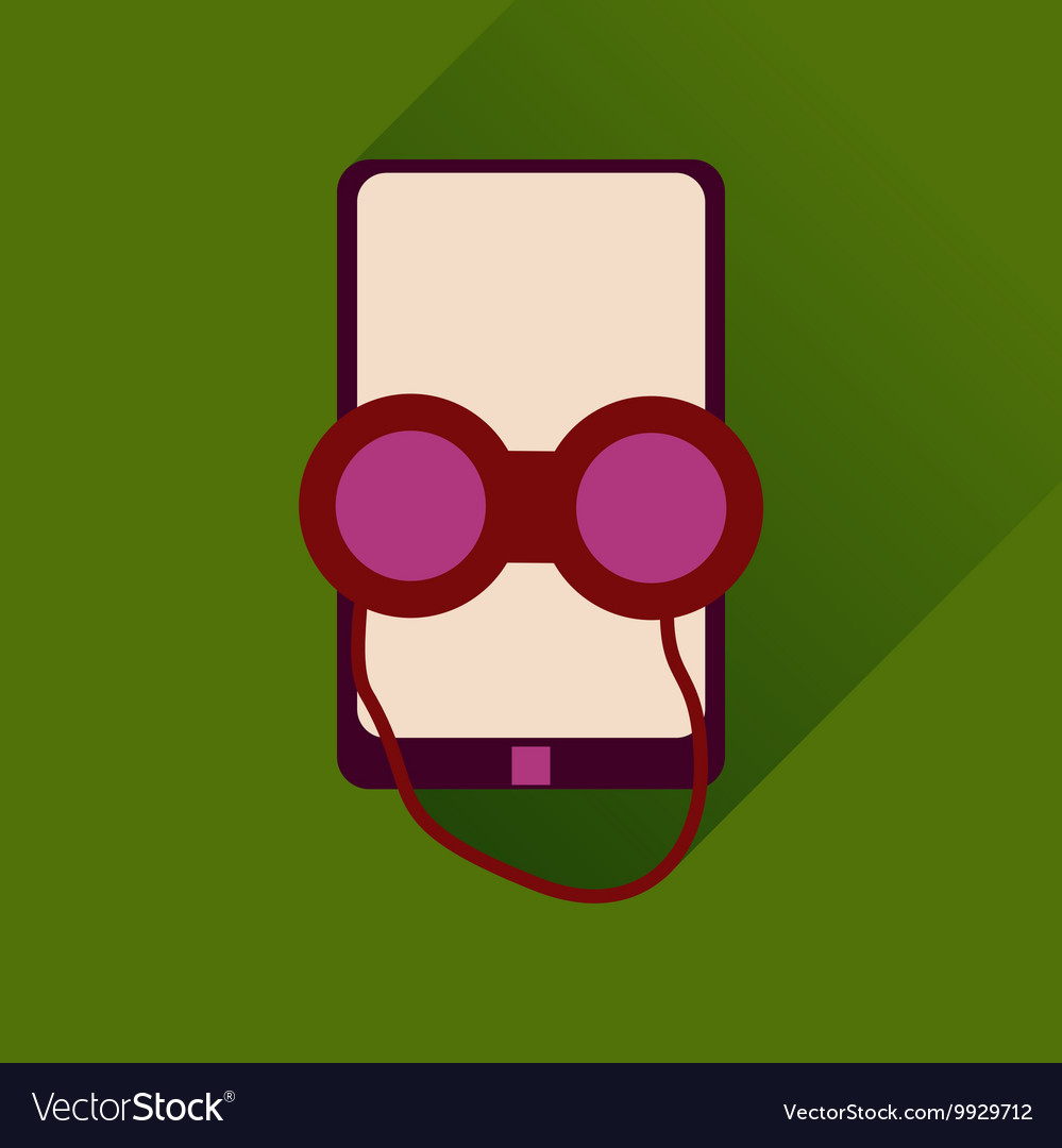 Flat web icon with long shadow mobile protection
