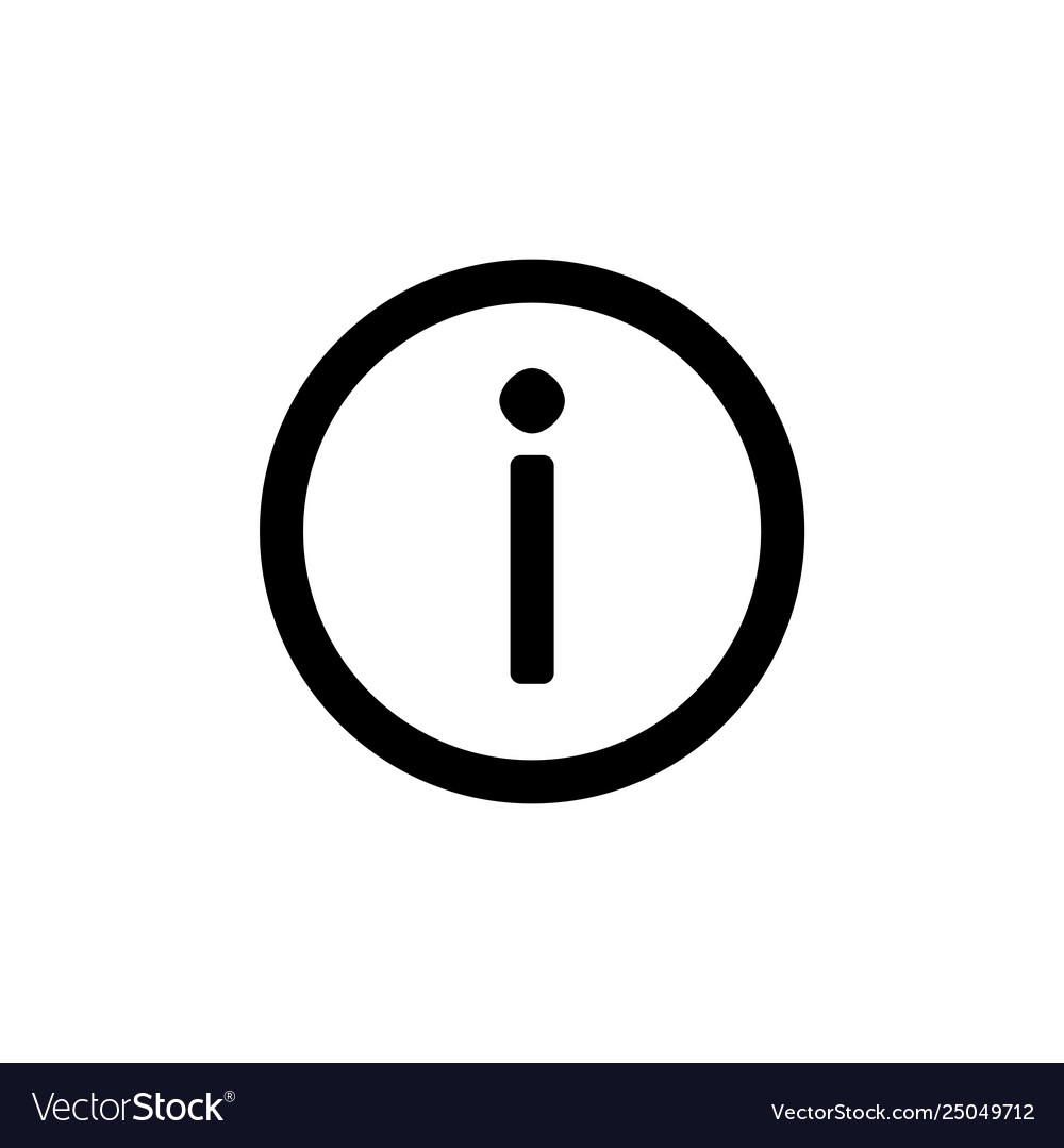 Info icon for simple flat style ui design