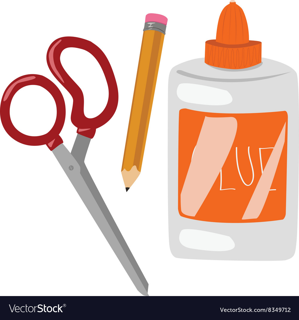 Kids Crafting with Scissors and Glue
