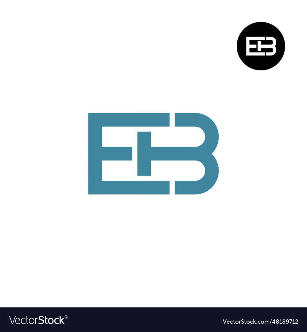 Letter monogram logo design Royalty Free Vector Image