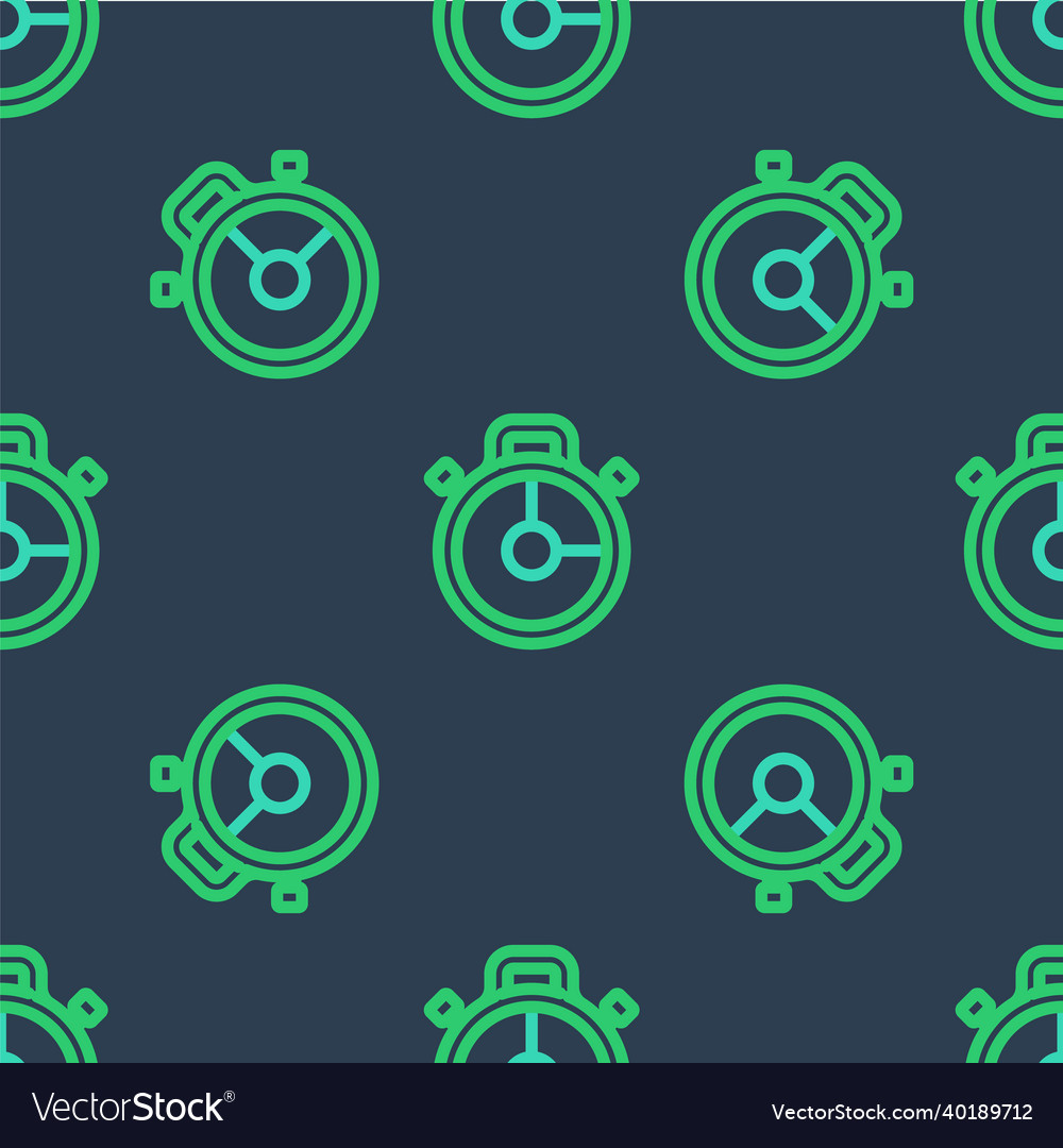 Line stopwatch icon isolated seamless pattern vector image Line stopwatch icon isolated seamless pattern