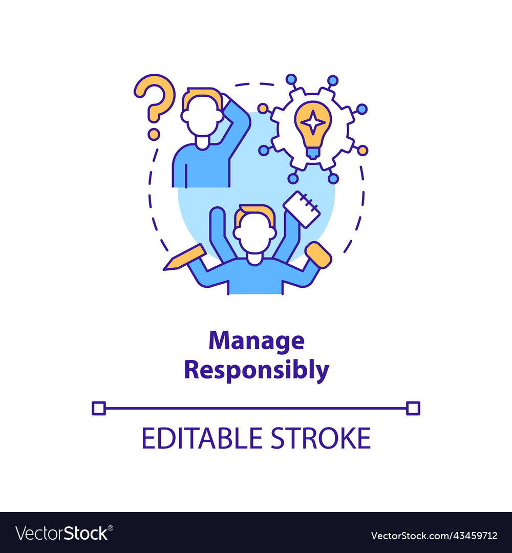 Manage responsibly concept icon vector image Manage responsibly concept icon