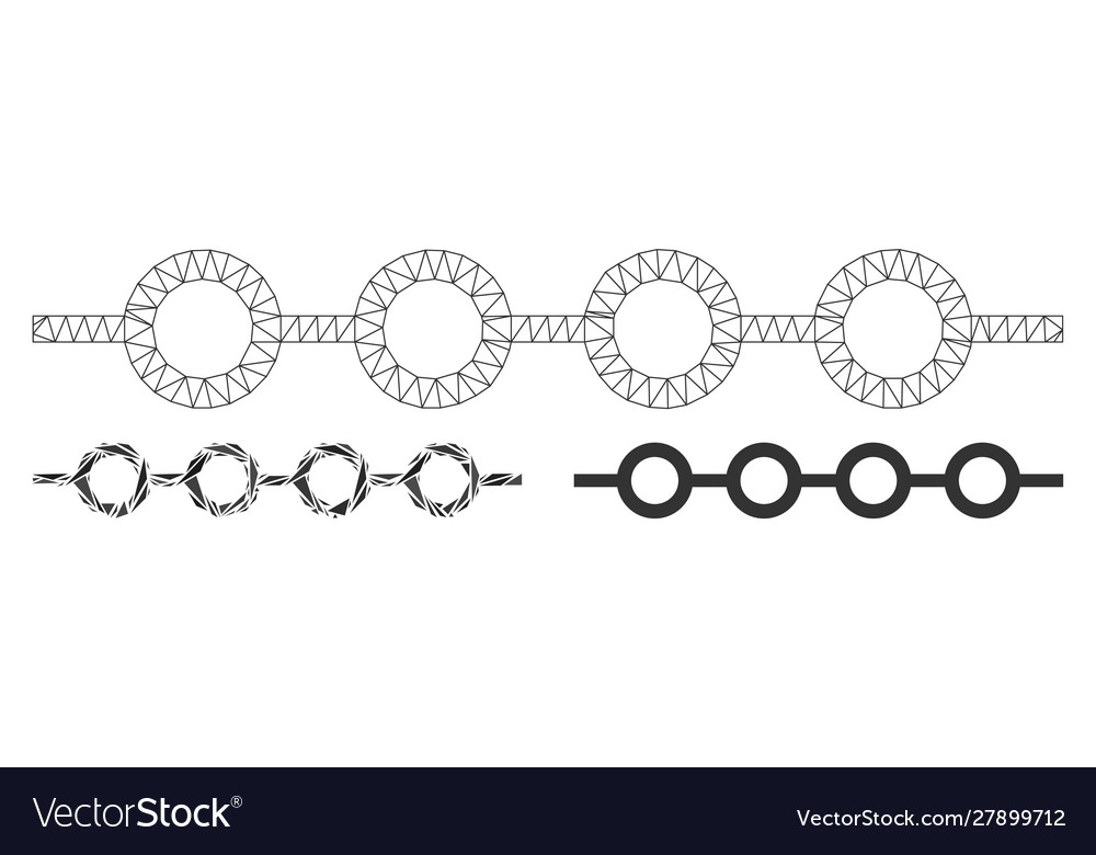 Marked line mesh carcass model and triangle vector image Marked line mesh carcass model and triangle