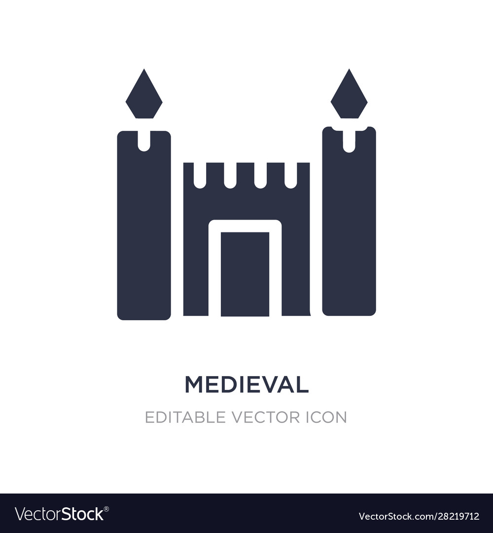 Medieval icon on white background simple element Vector Image Medieval icon on white background simple element