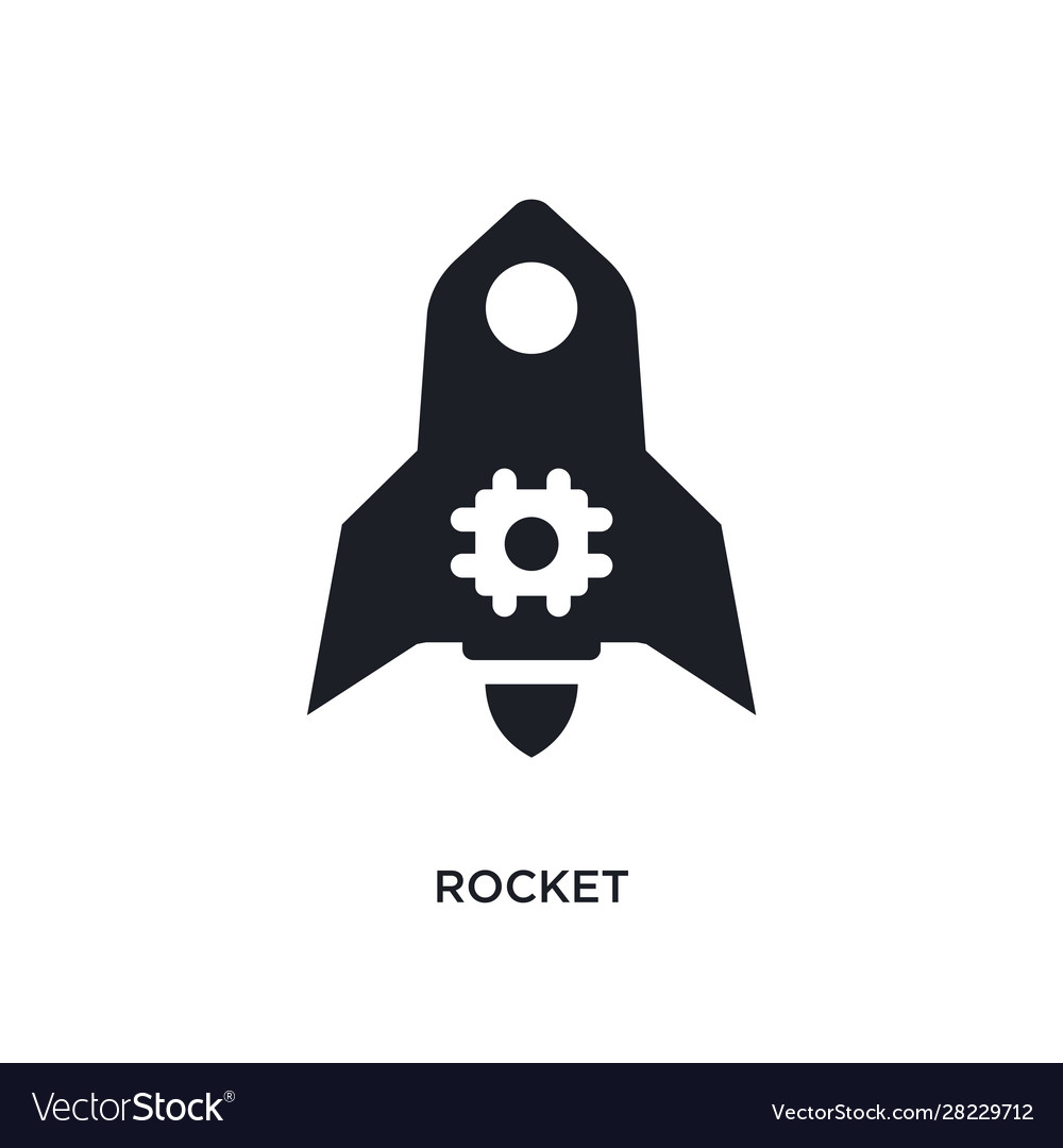 Rocket isolated icon simple element from