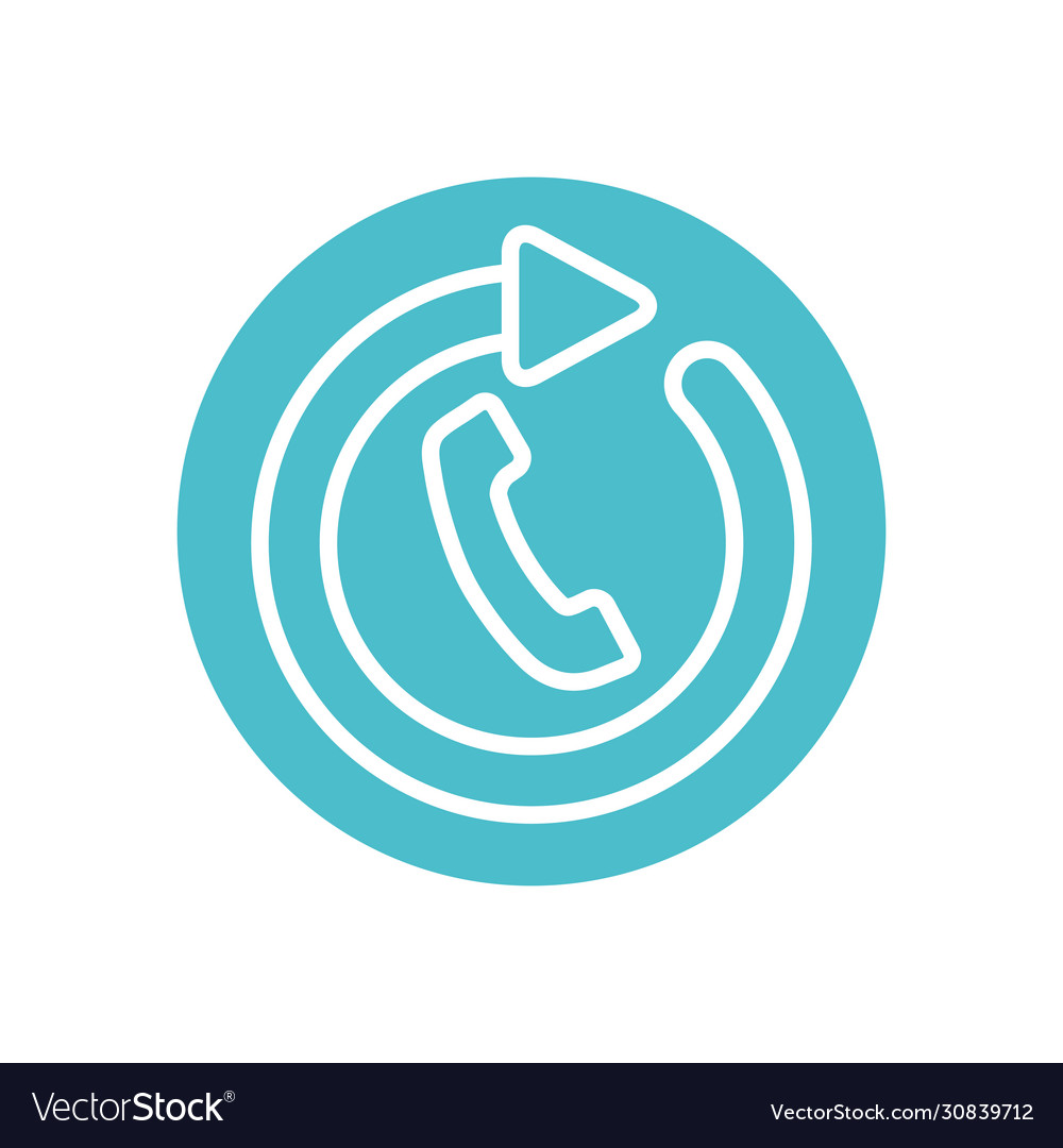 Sync arrow and phone icon block line style