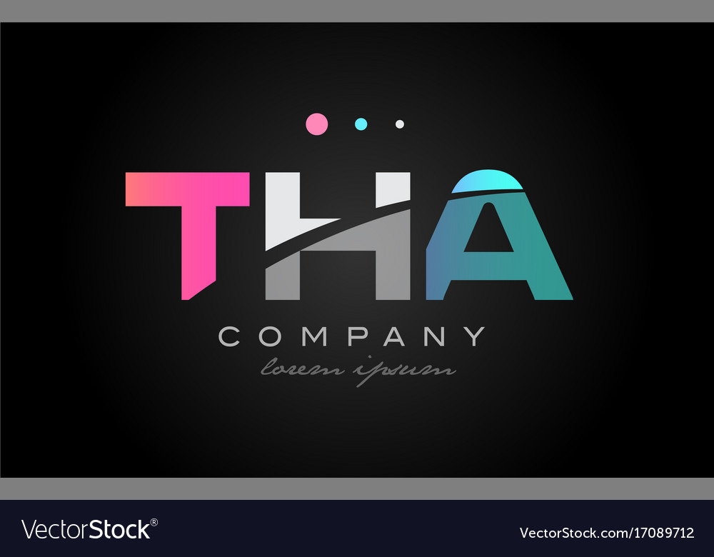 Tha t h a three letter logo icon design