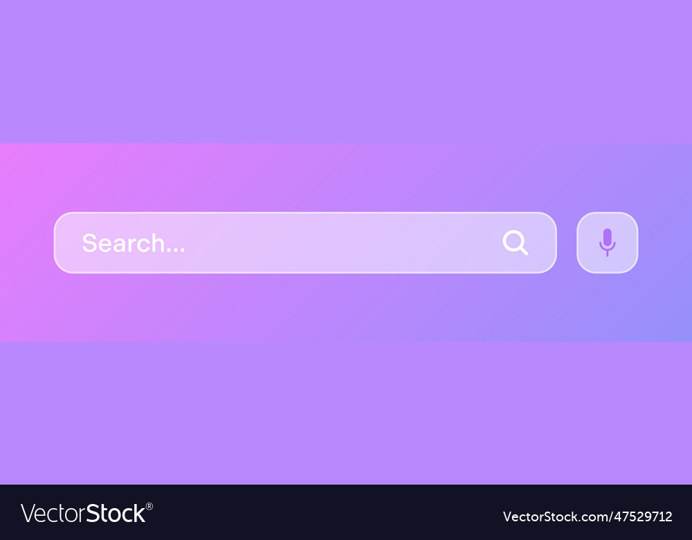 Transparent search bar internet browser engine Vector Image