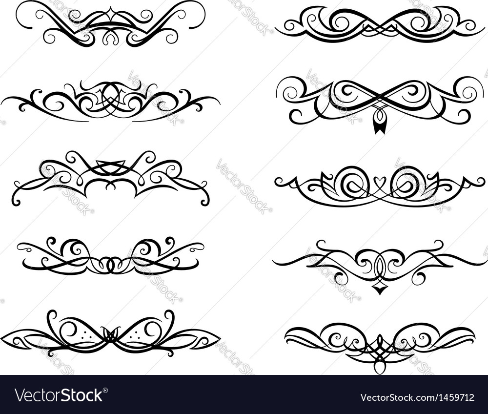 Vignettes and monograms Royalty Free Vector Image