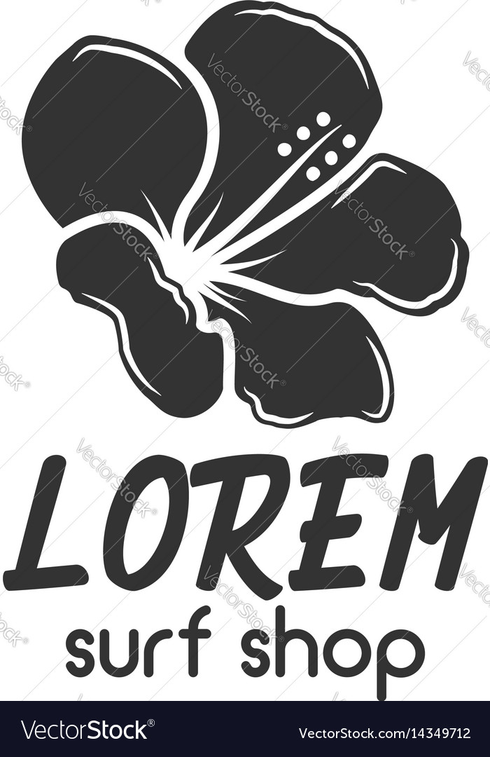 Vintage Surfing Store Badge Design Surf Gear Shop Vector Image