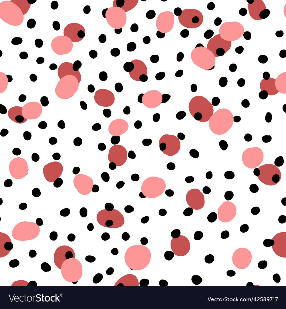 Abstrakte hand ertrinken polka dots hintergrund weiß