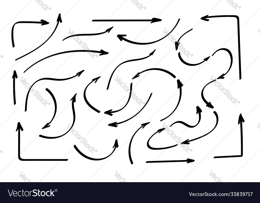 Doodle symbols pointer icons graphic