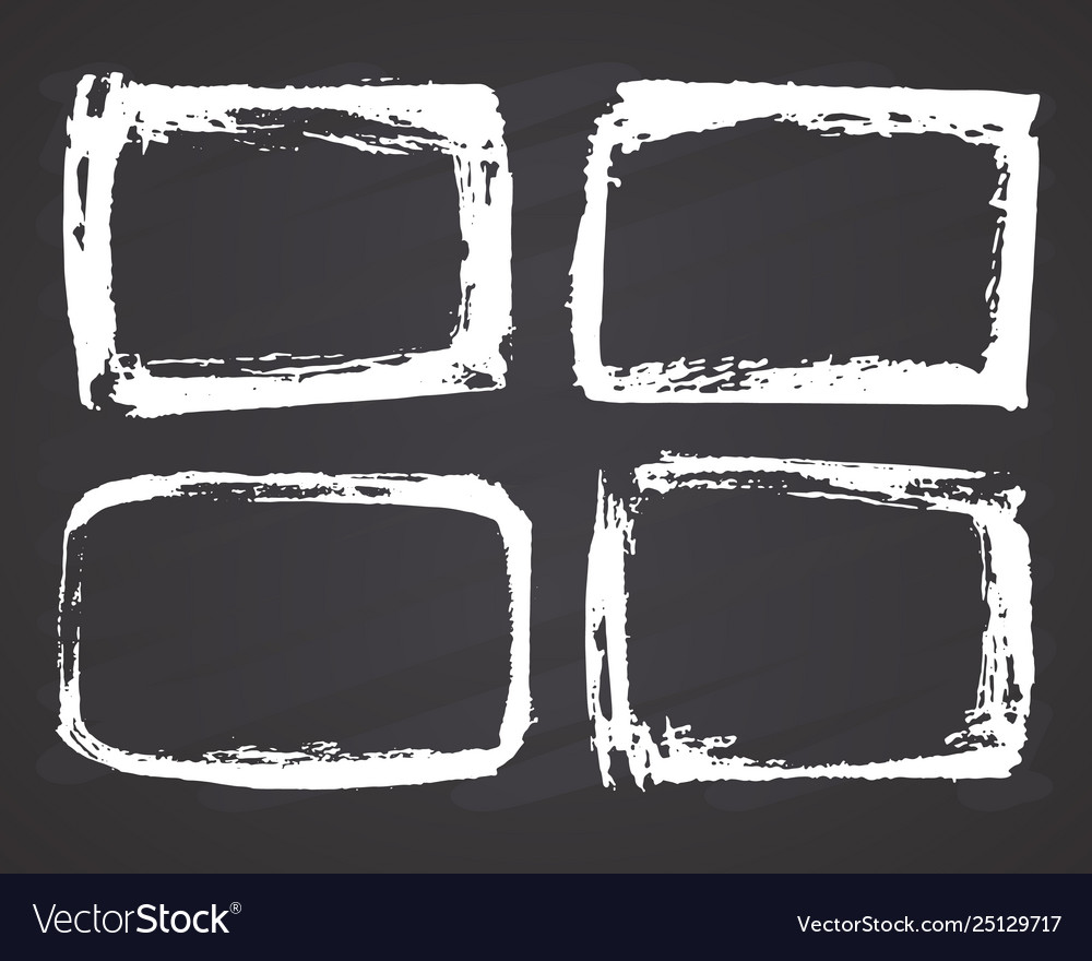 Frames And Text Boxes Grunge Textured Hand Drawn Vector Image 2947