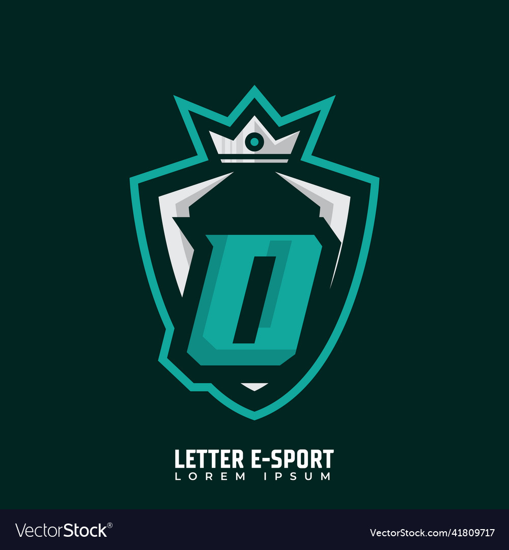 Letter d logo gamer design initials e-sports