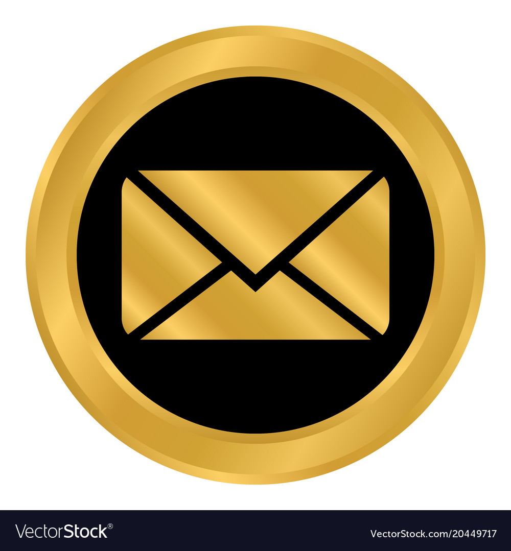 Mail button on white