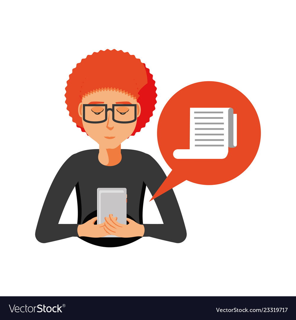 Man with smartphone and paper receipt in speech