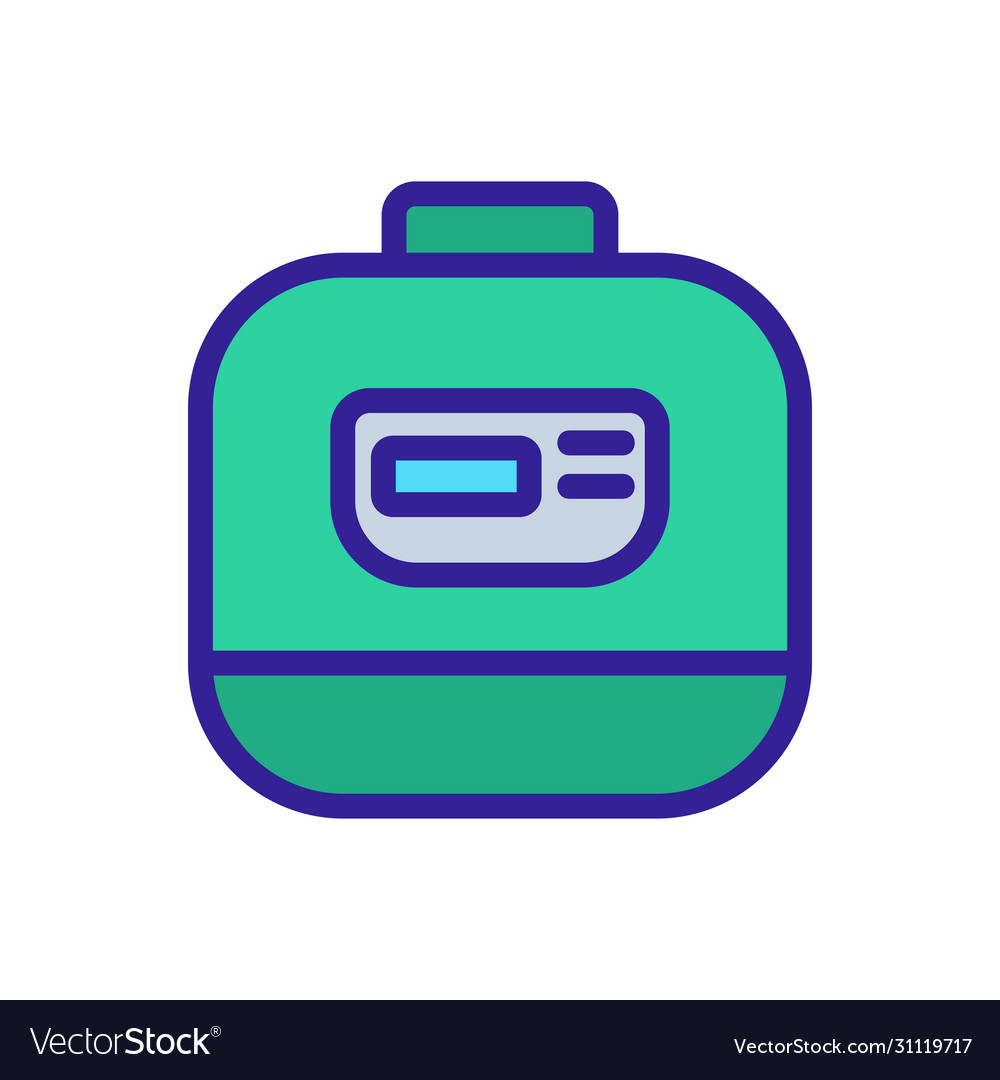 Multicooker with indicator icon outline Vector Image Multicooker with indicator icon outline