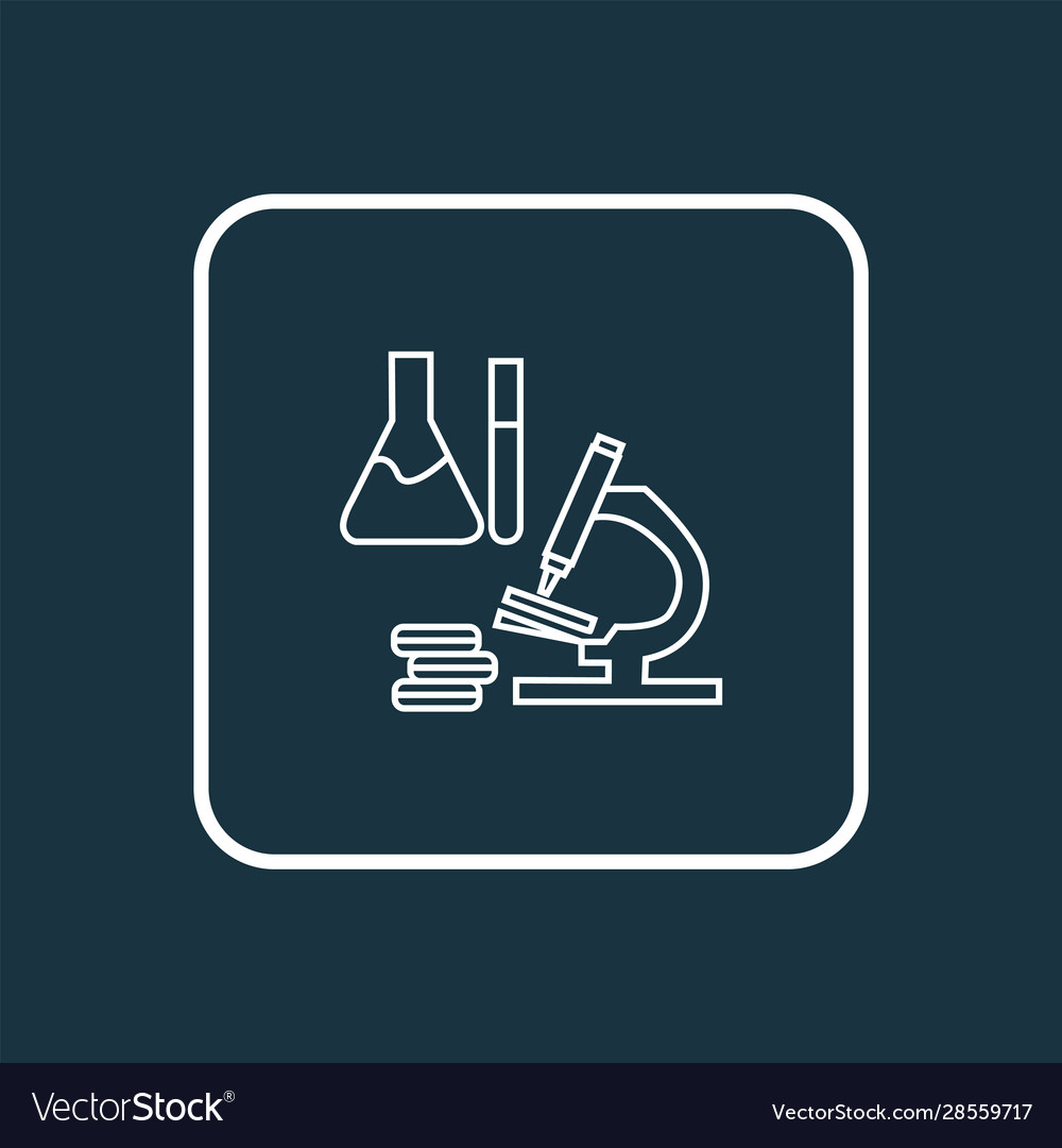 Science research icon line symbol premium quality