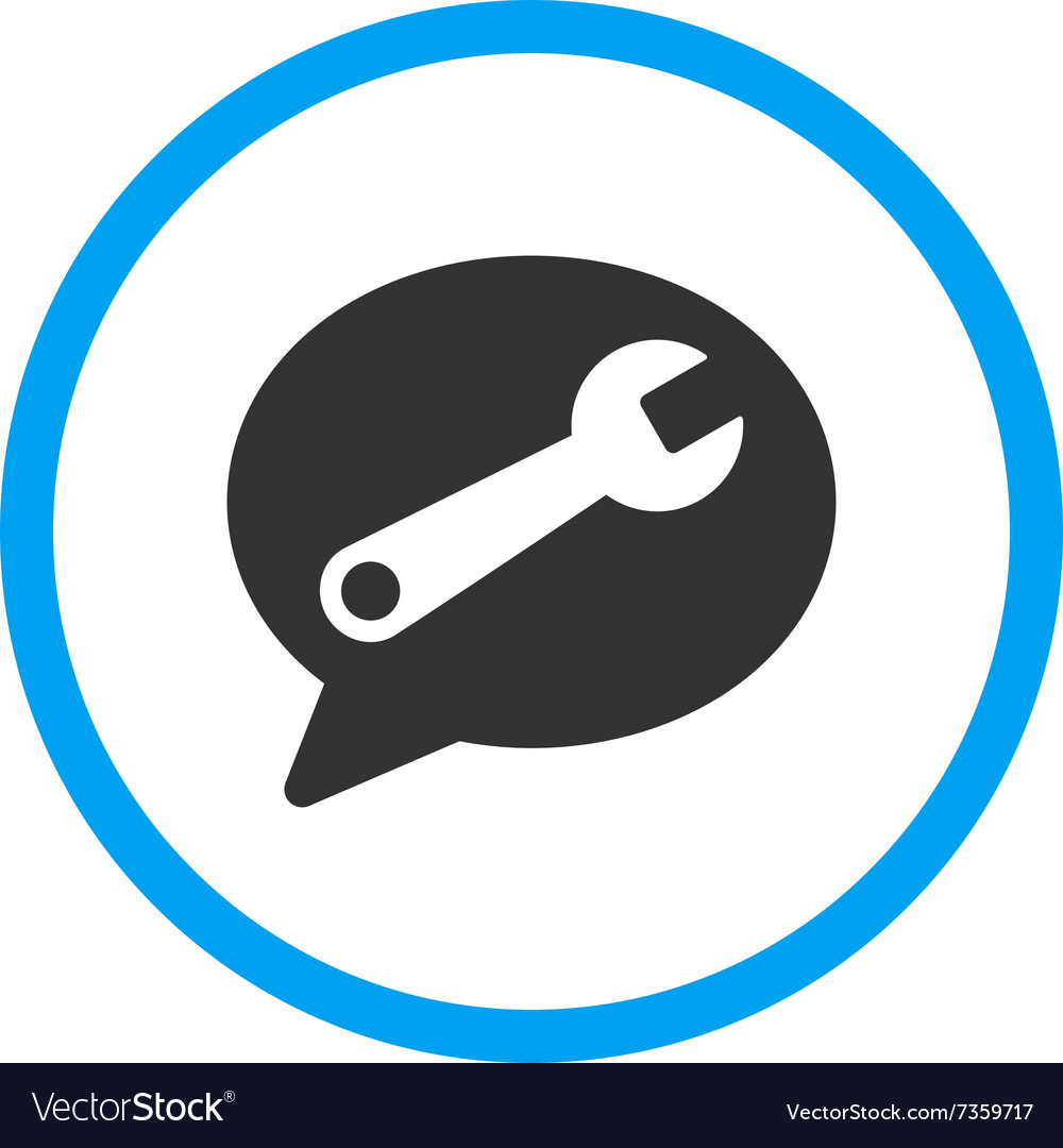 Service message rounded icon