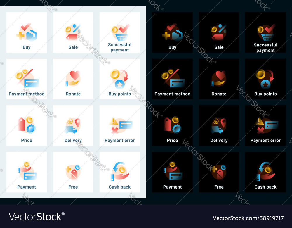 Set icons in gradient style editable