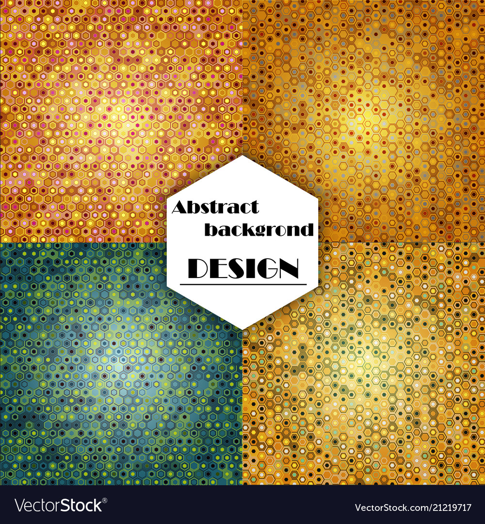Set of abstract triangle pattern background vector image Set of abstract triangle pattern background