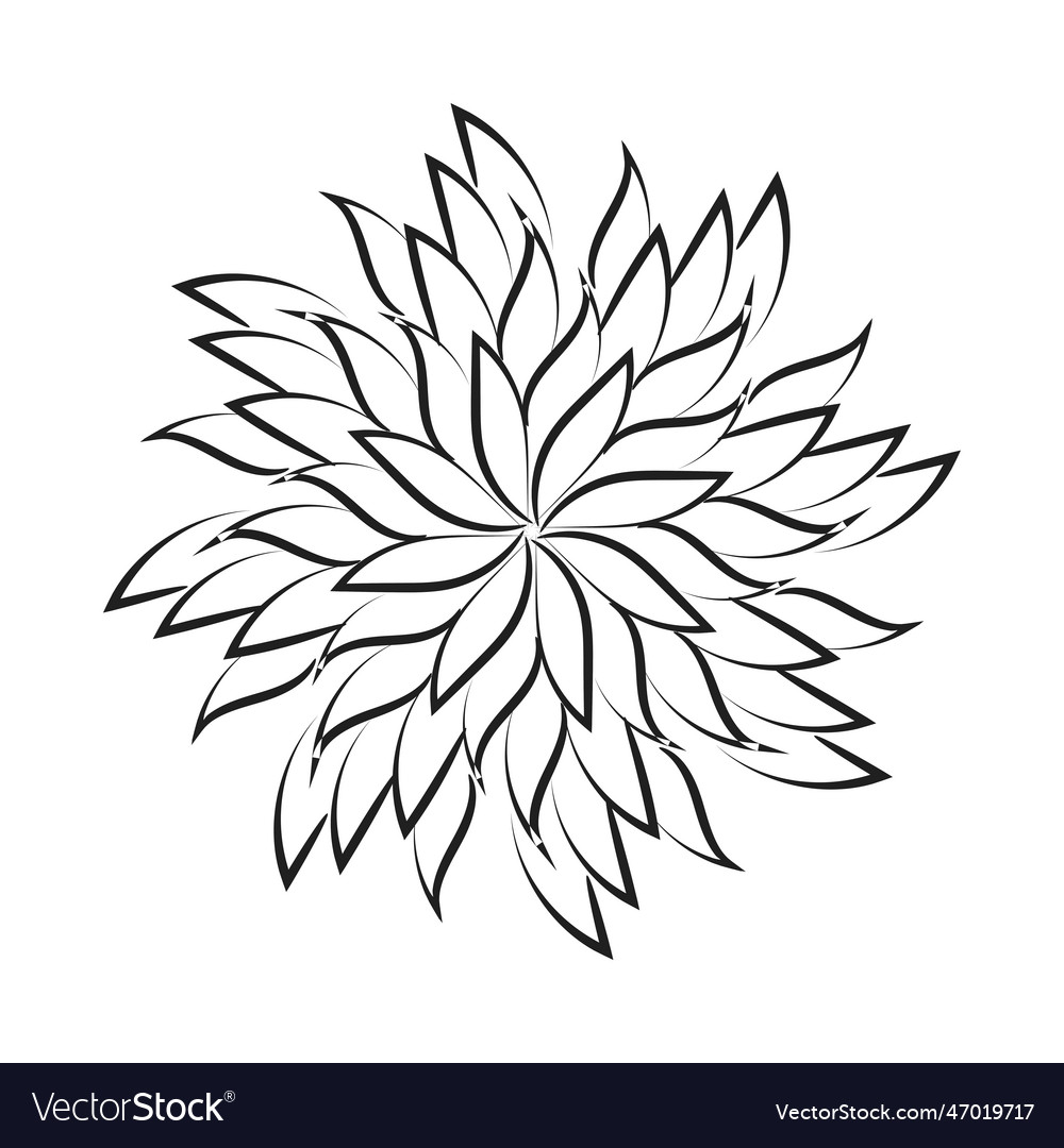 Einfache Mandala Design Blumenkunst