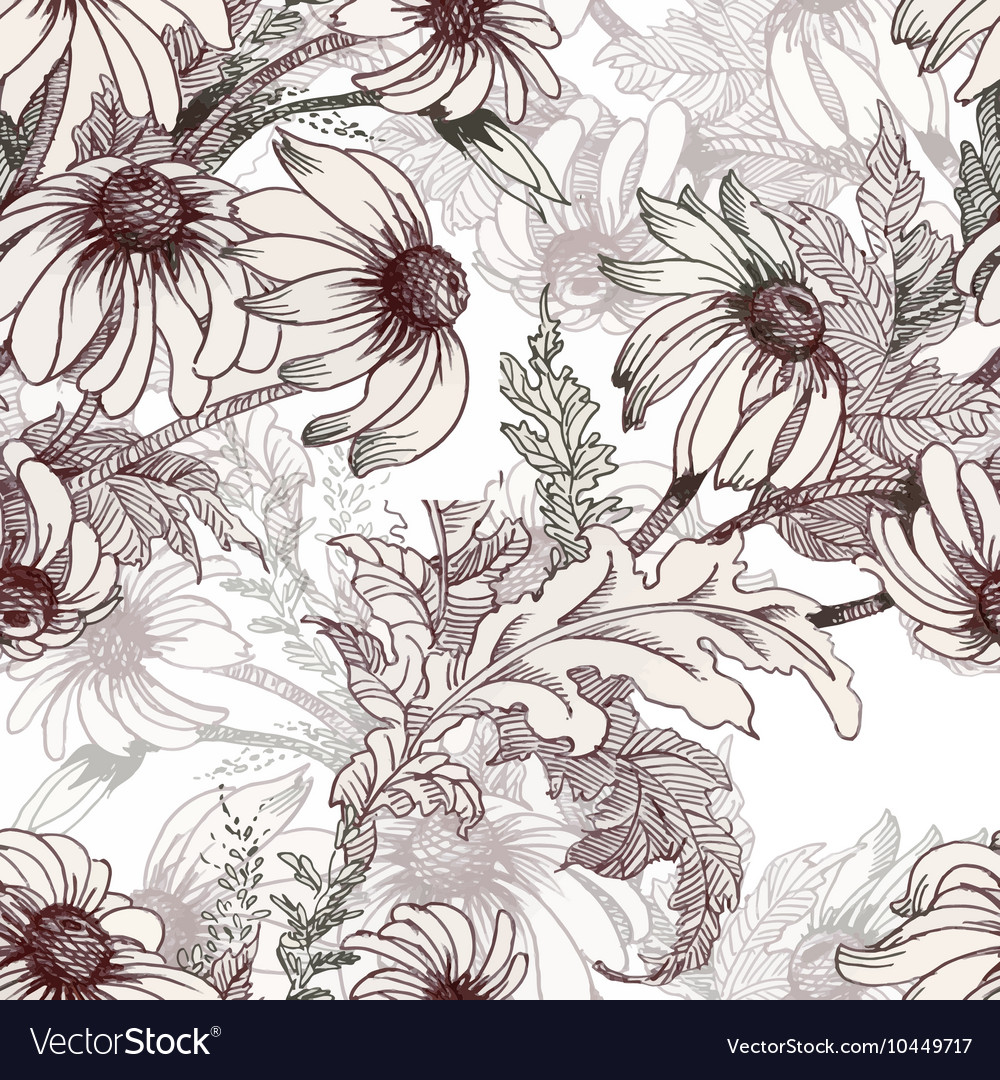 Watercolor Floral Garden Pattern