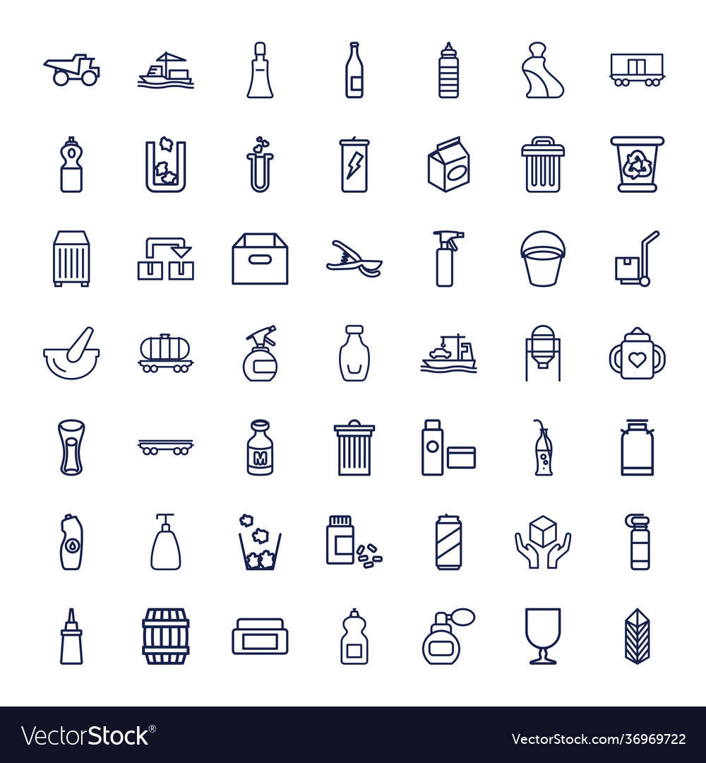 49 container icons Royalty Free Vector Image - VectorStock