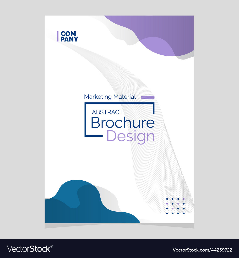 Abstract brochure design liquid shape blob