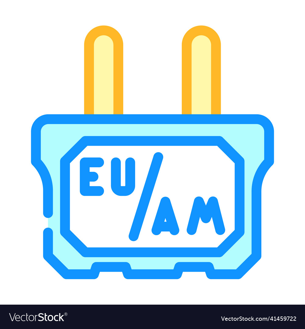 Adapter socket color icon Vector Image Adapter socket color icon