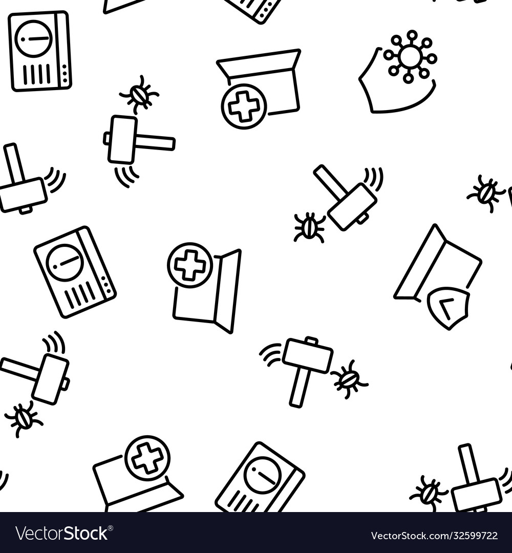Antivirus program seamless pattern Vector Image Antivirus program seamless pattern