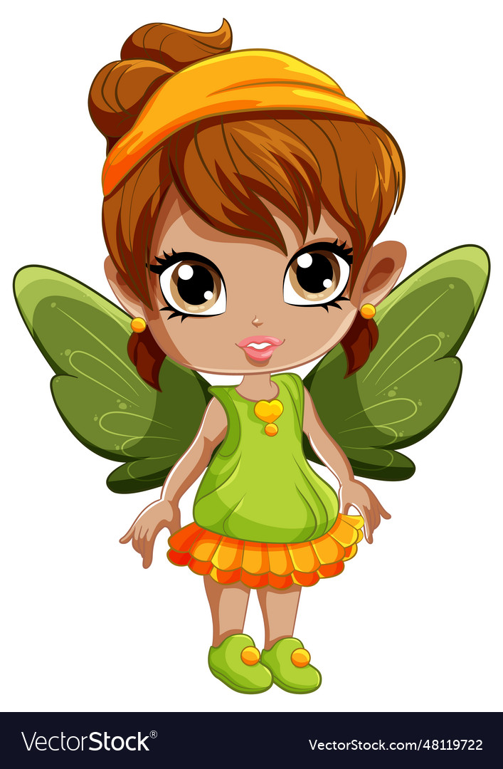 Cartoon fairy with wings Royalty Free Vector Image