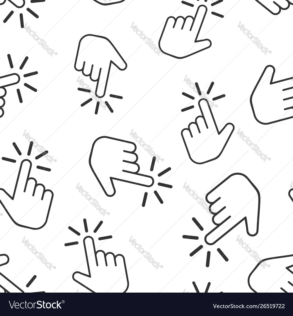 Click mouse icon seamless pattern background