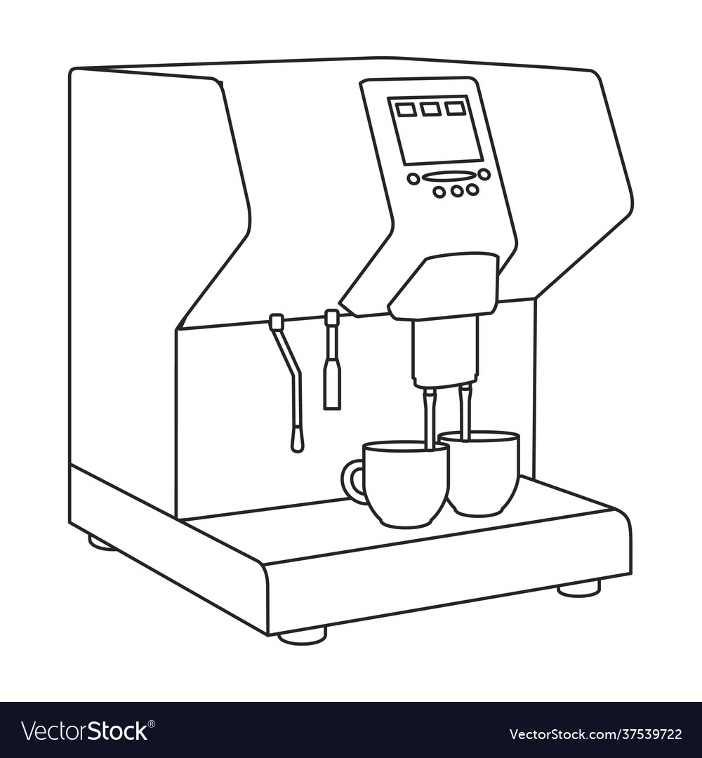 Coffee machine outline icon