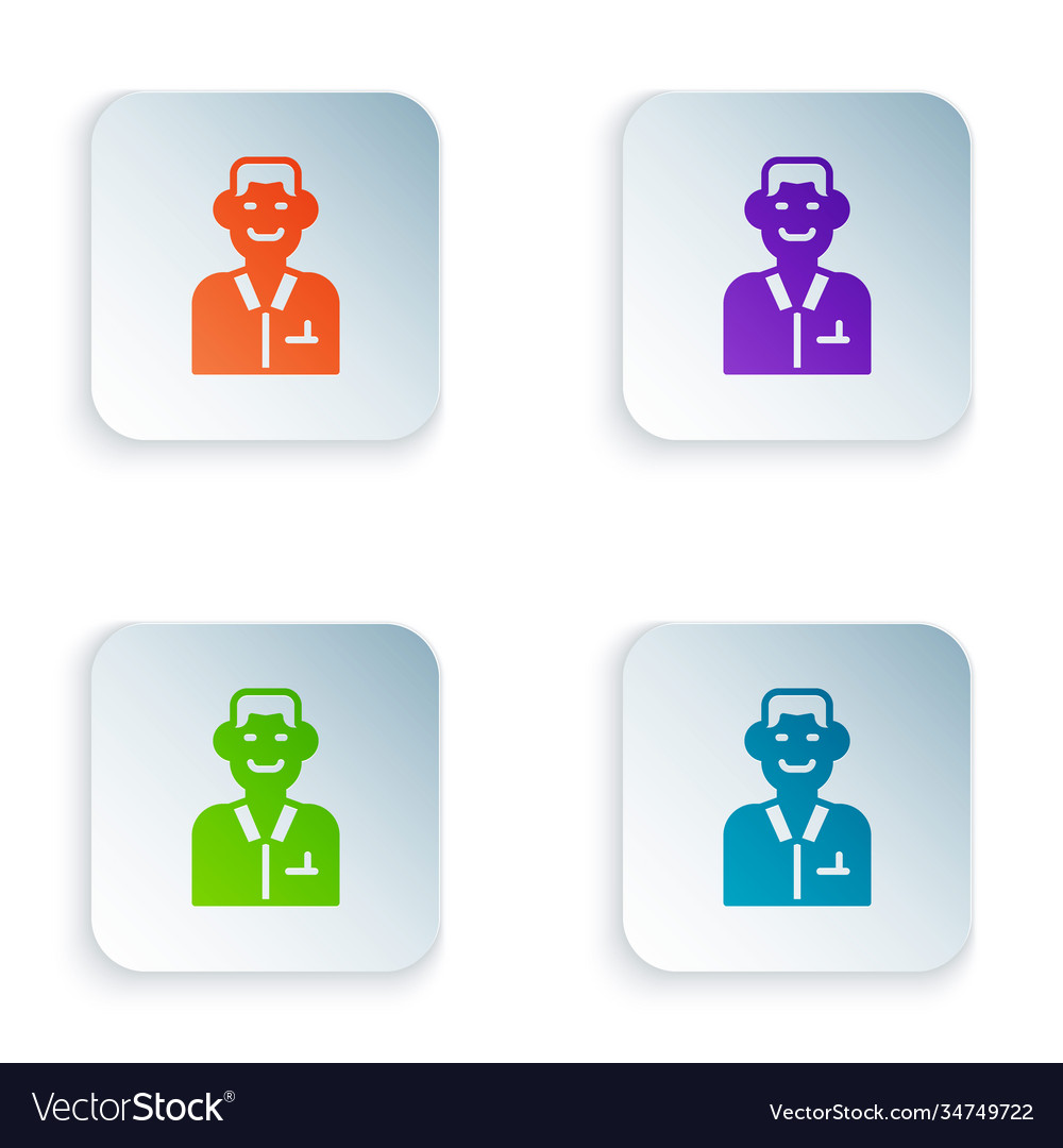 Color trader icon isolated on white background vector image Color trader icon isolated on white background