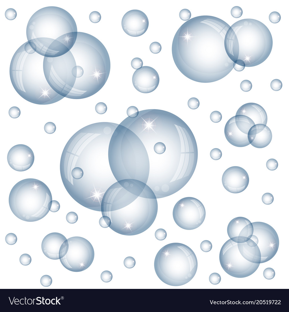 Floating Bubbles on White