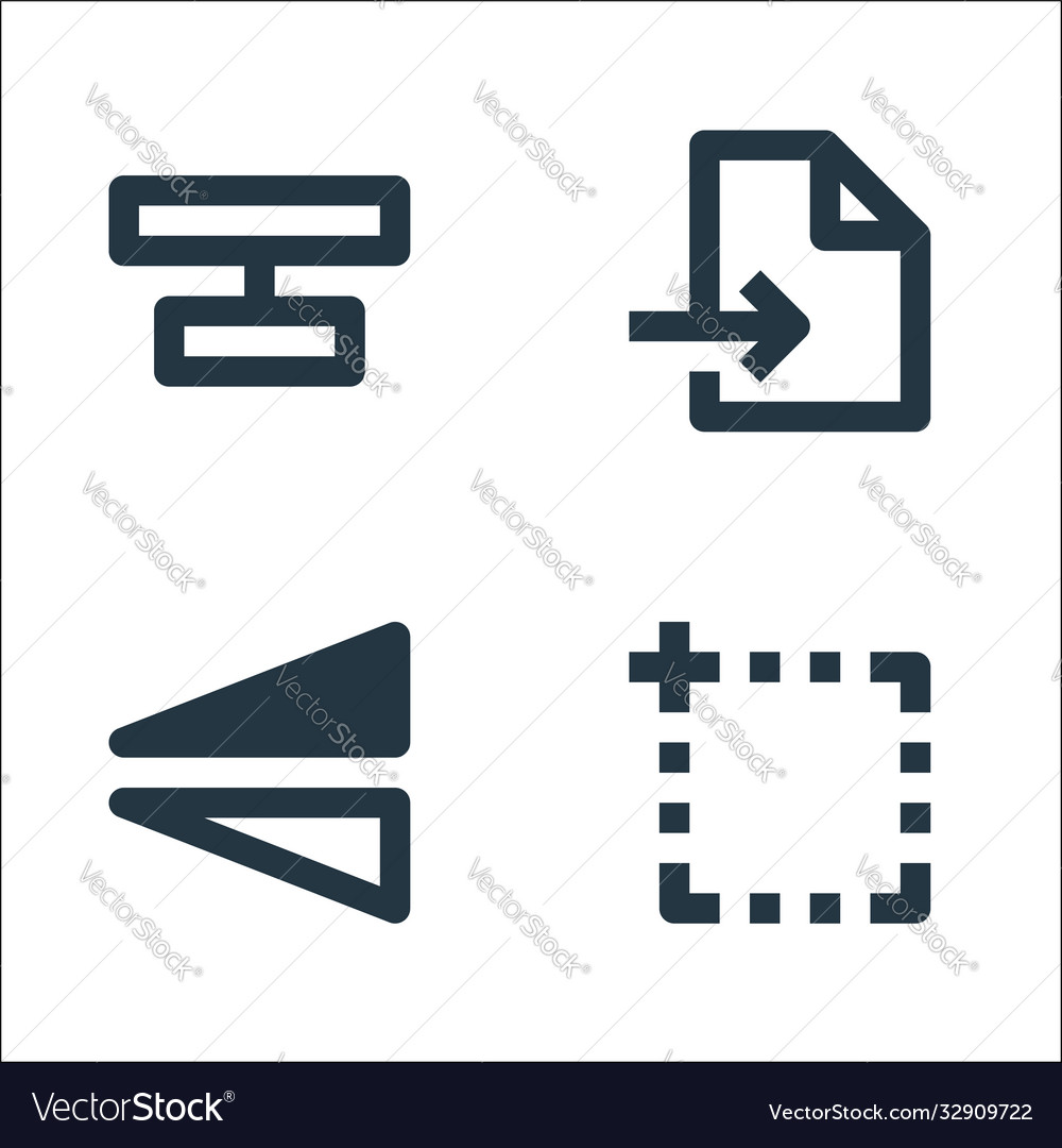 Graphic design line icons linear set quality vector image Graphic design line icons linear set quality