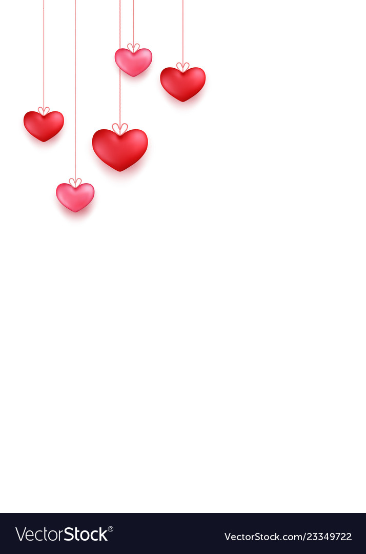 hanging red rose hearts