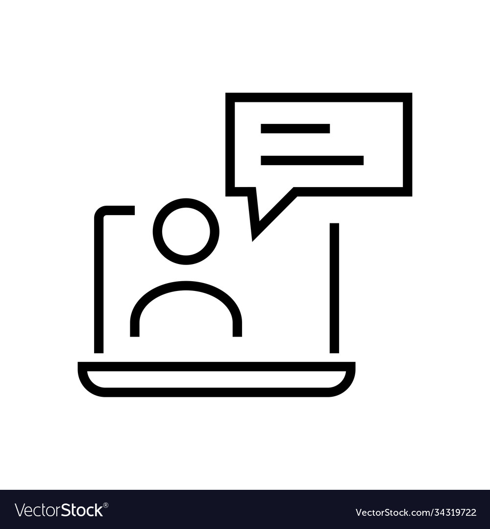 Message icon chat bubble editable stroke vector image Message icon chat bubble editable stroke