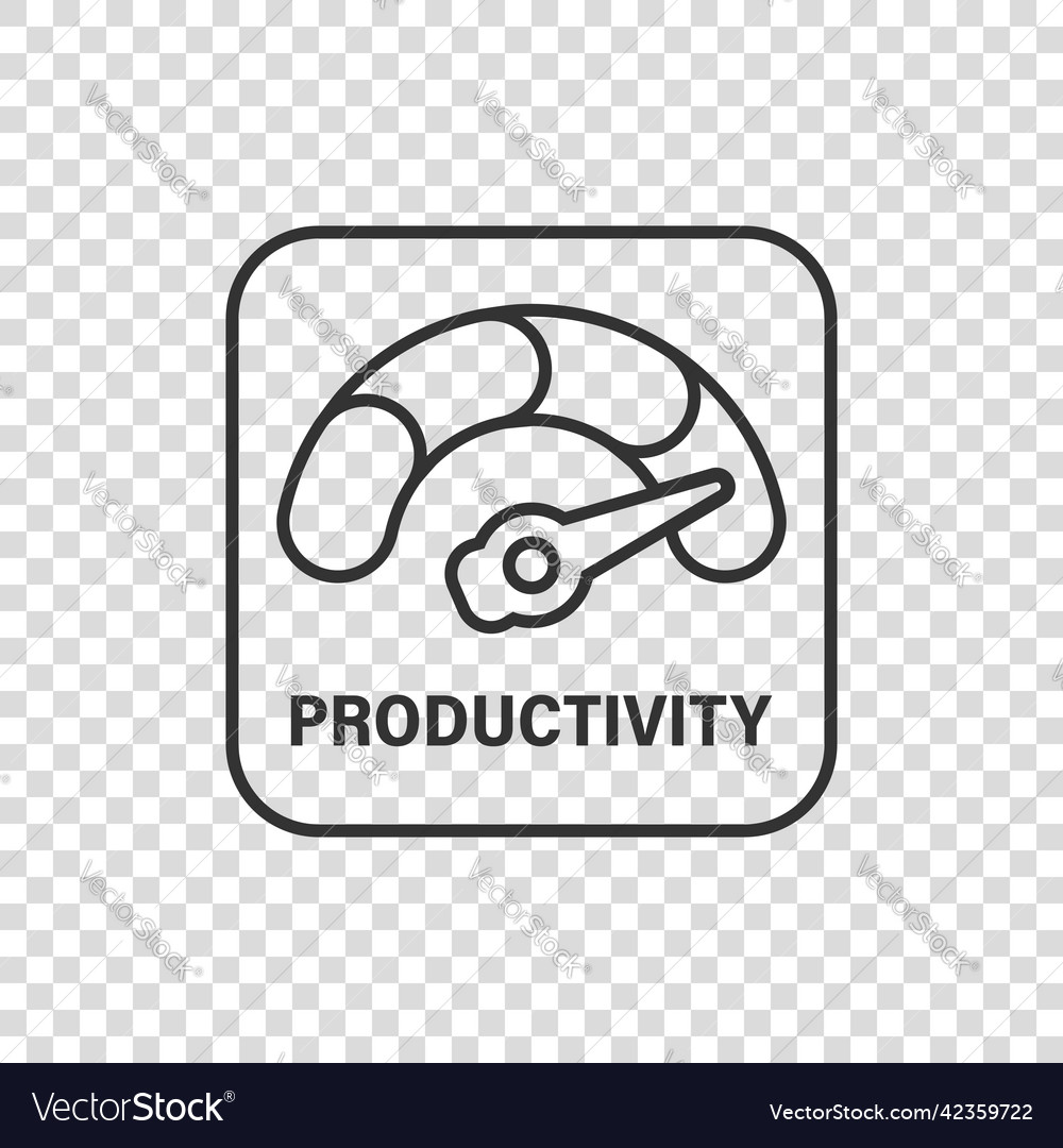 Productivity icon in flat style process strategy