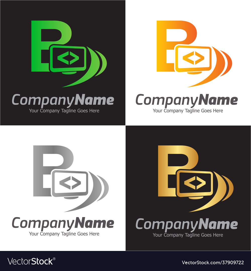 Programmiercode und Computermonitor-Logo