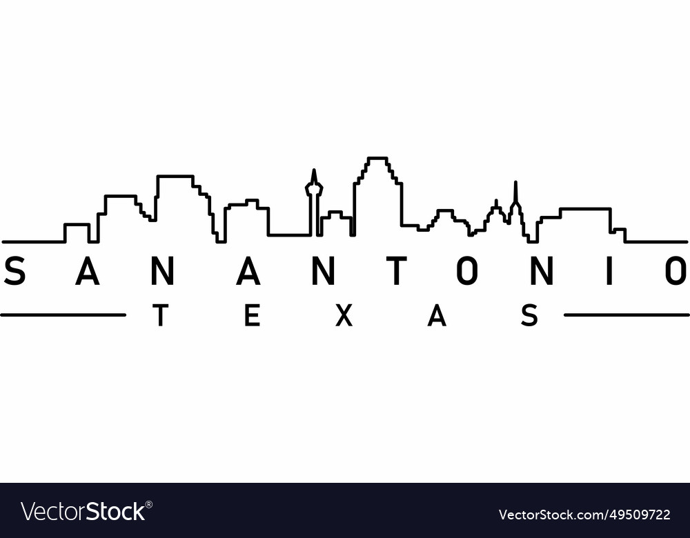 San antonio city skyline texas art Royalty Free Vector Image