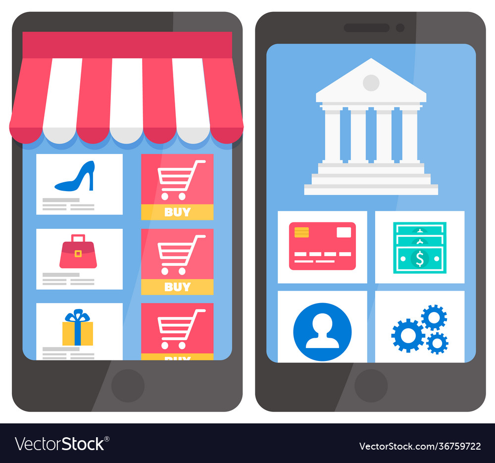 Screens phones with image layout design vector image Screens phones with image layout design