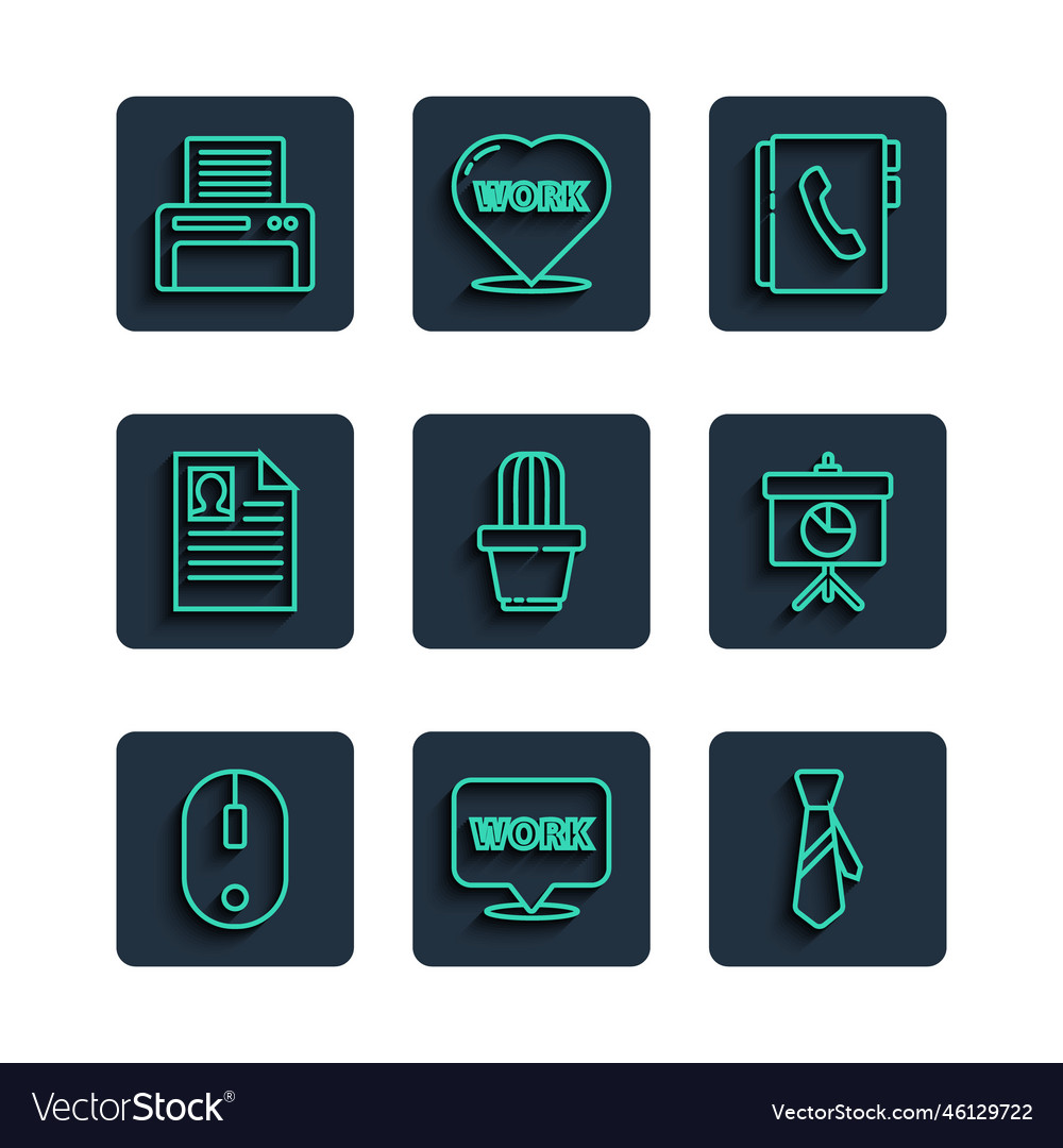 Set line computer mouse location with text work vector image Set line computer mouse location with text work